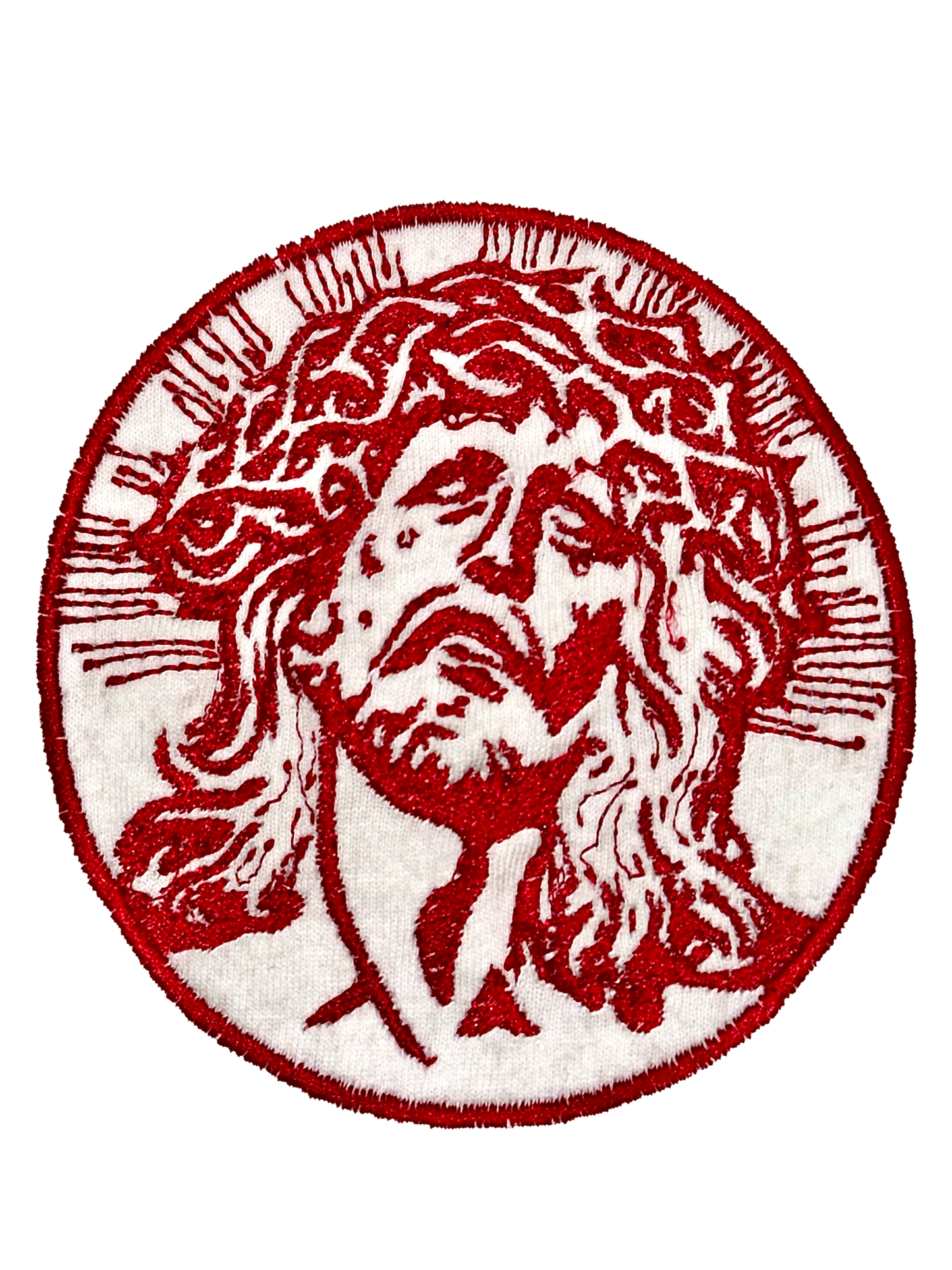 "Jesus Christ Medallion" Fully Embroidered T-Shirt
