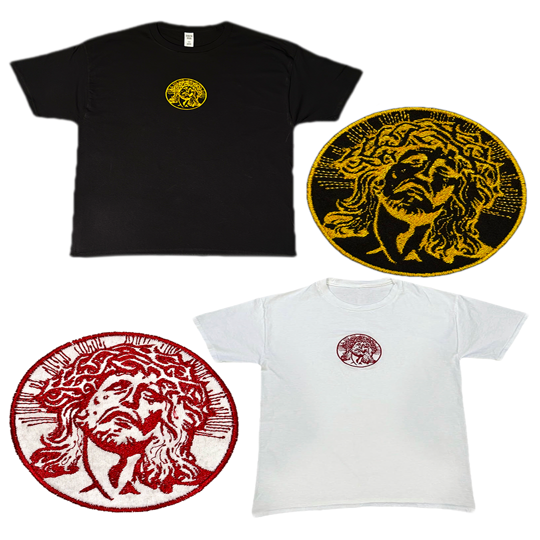 "Jesus Christ Medallion" Fully Embroidered T-Shirt