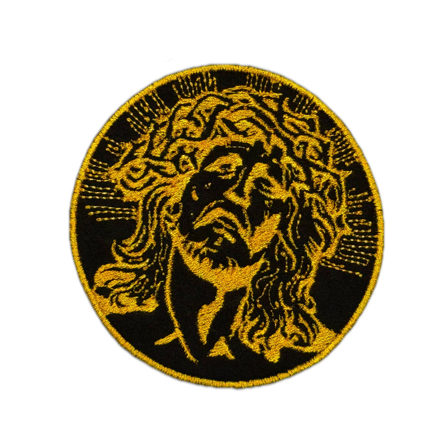 "Jesus Christ Gold Medallion" Fully Embroidered T-Shirt